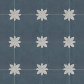 9" x 9" Flower Blue Peel and Stick Backsplash Wall and Floor Tile