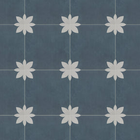 9" x 9" Flower Blue Peel and Stick Backsplash Wall and Floor Tile