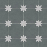 9" x 9" Flower Gray Peel and Stick Backsplash Wall and Floor Tile