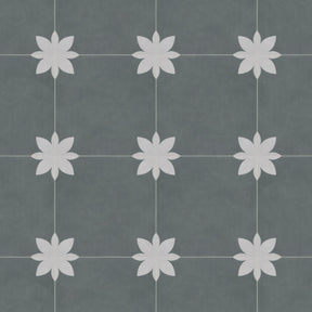 9" x 9" Flower Gray Peel and Stick Backsplash Wall and Floor Tile
