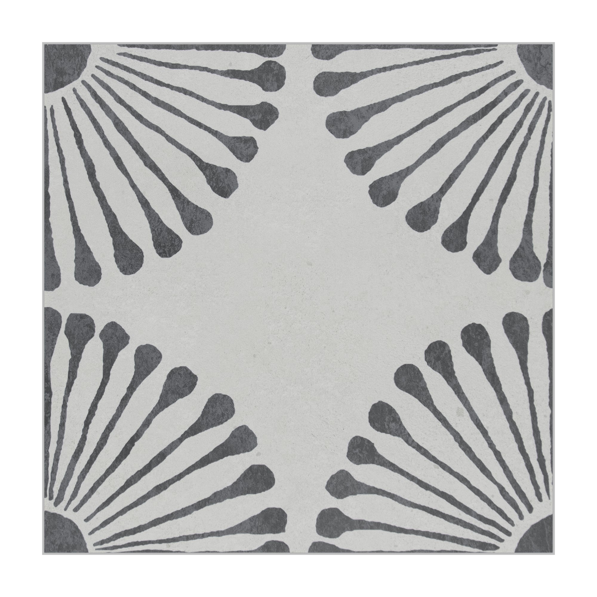 9" x 9" Patterned Gray Peel and Stick Floor and Wall Tile