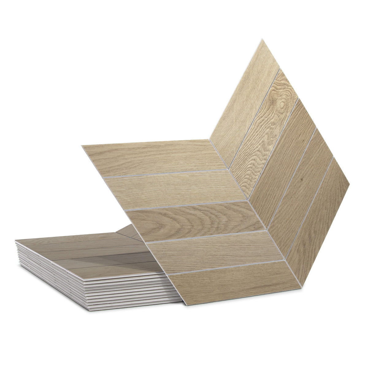 Chevron Warm Oak Peel and Stick Floor Tile
