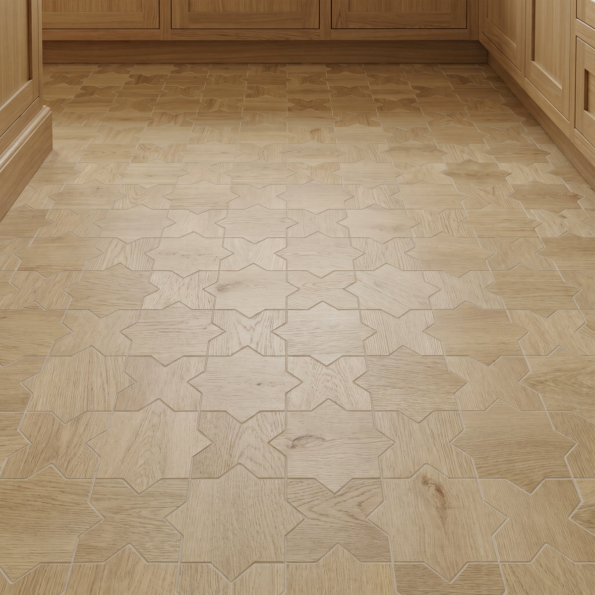 Cross & Star Peel and Stick Floor Tile