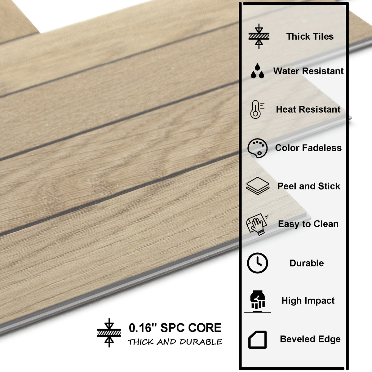 Herringbone Warm Oak Peel and Stick Floor Tile