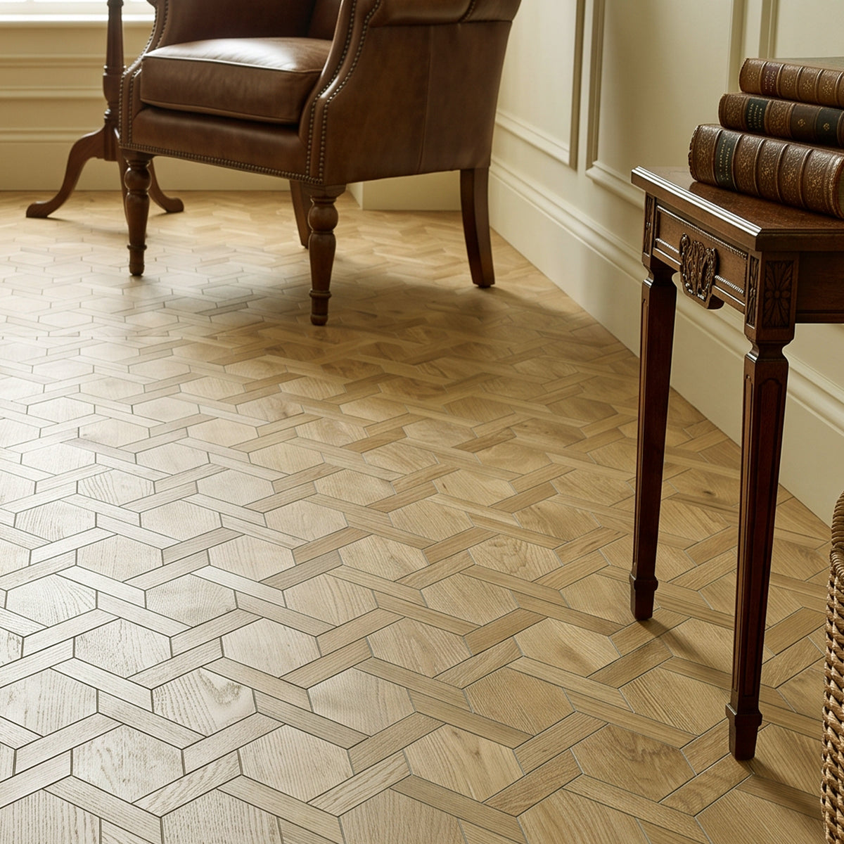 Mansion Wave Peel and Stick Floor Tile