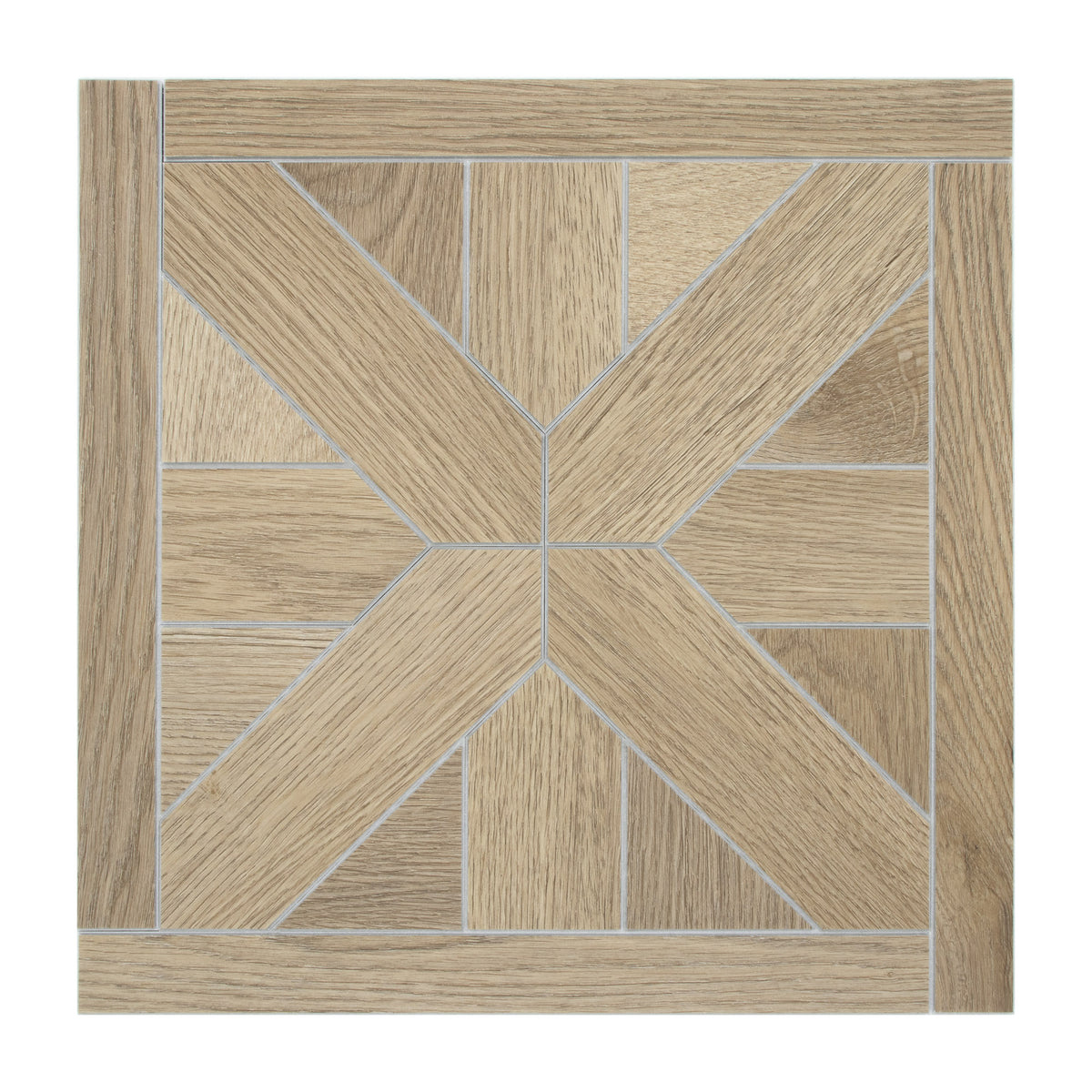 Pinwheel Warm Oak Peel and Stick Floor Tile
