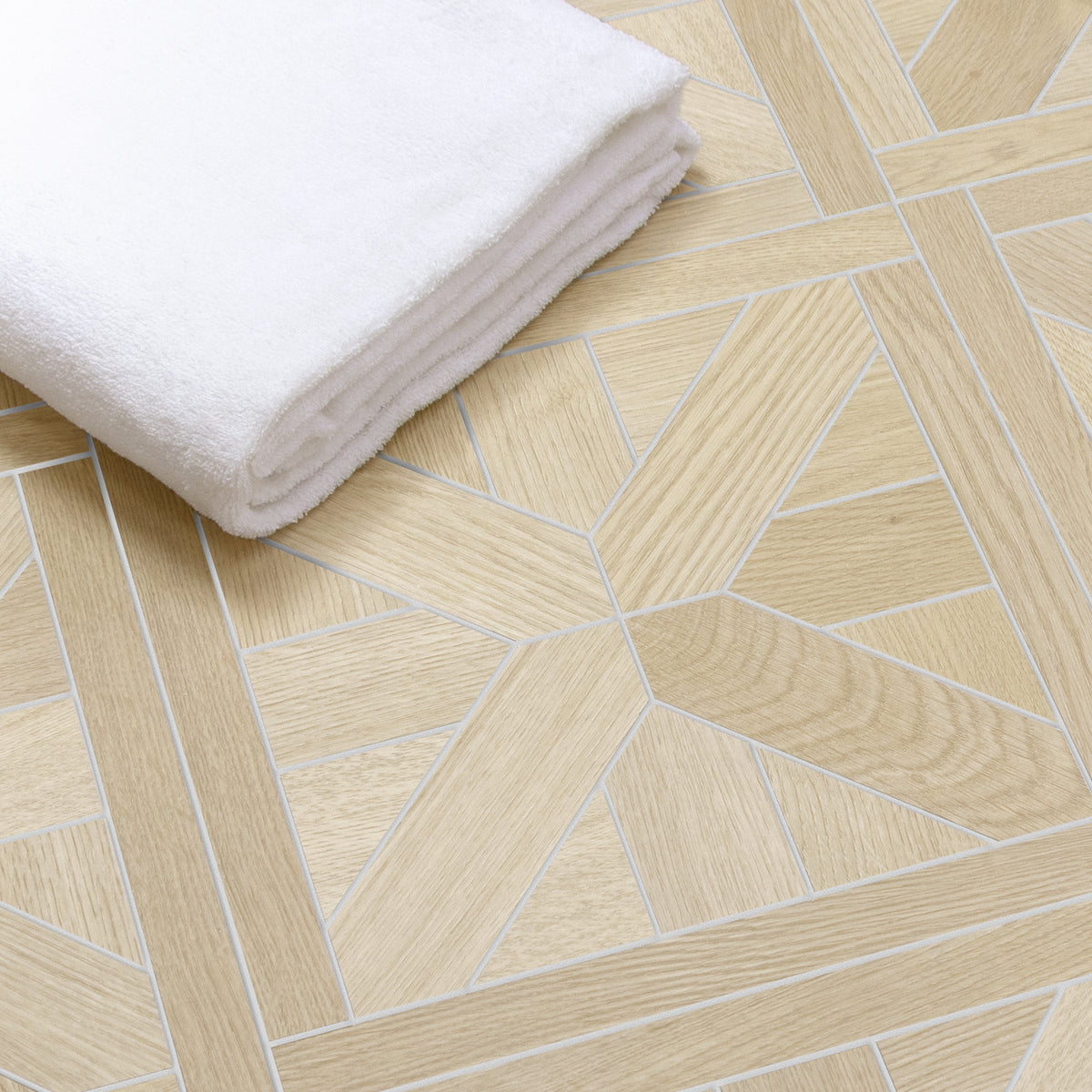 Pinwheel Natural Oak Peel and Stick Floor Tile