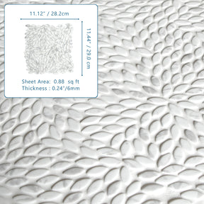 Flower Carrara White Recycled Glass Floor And Wall Mosaic Tile