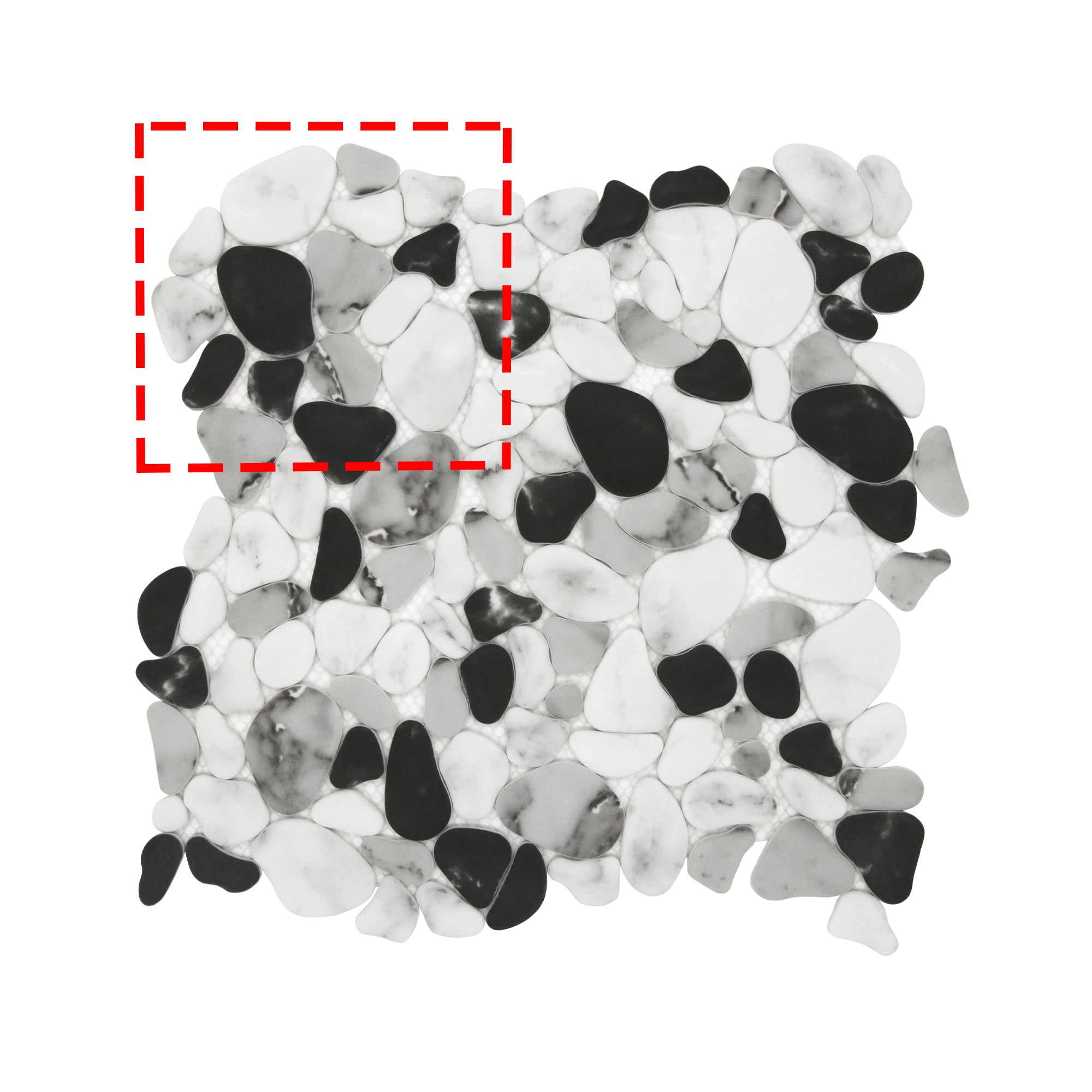 Pebble Grey Mix Recycled Glass Floor and Wall Mosaic Tile