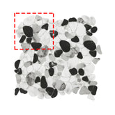 Pebble Grey Mix 12"x12" Recycled Glass Floor And Wall Mosaic Tile