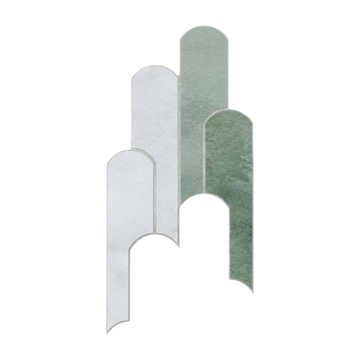 Green Raindrop Peel and Stick Backsplash Tile