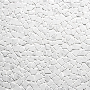 Pebble Rock Carrara White 12"x12" Recycled Glass Floor and Wall Mosaic Tile