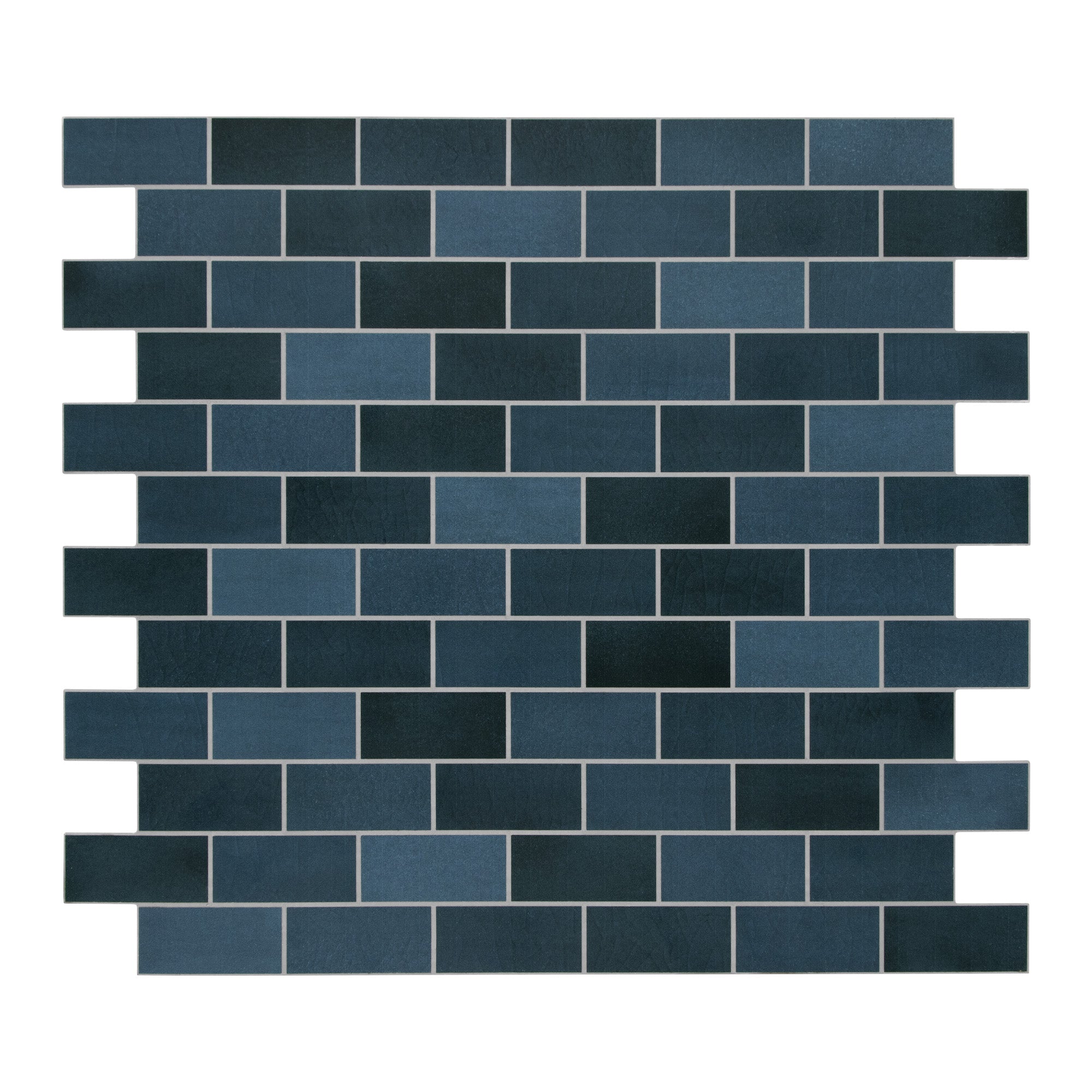 Brick Blue Mixed Peel and Stick Backsplash Tile