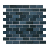 Subway Blue Mixed Peel and Stick Backsplash Tile