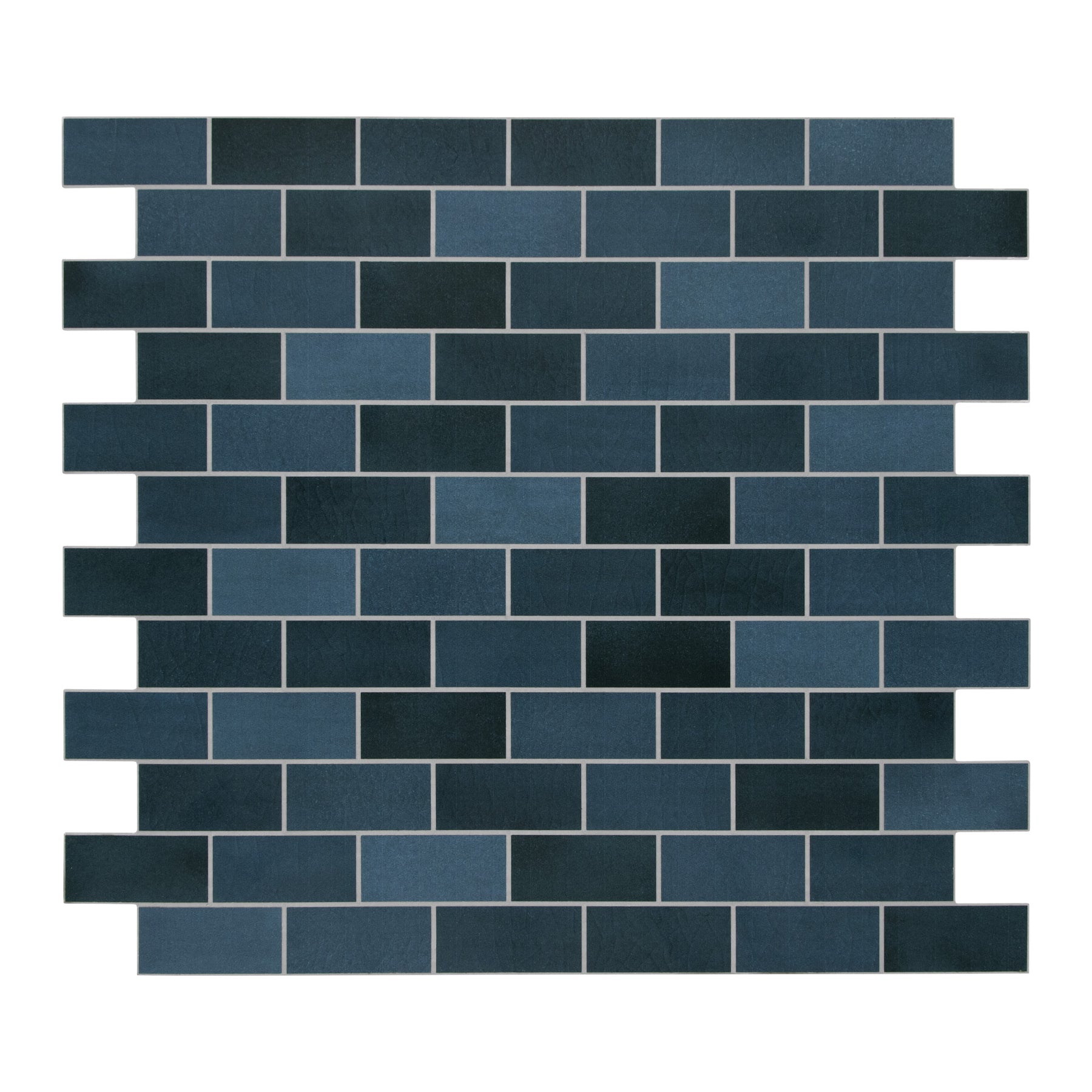 Subway Blue Mixed Peel and Stick Backsplash Tile