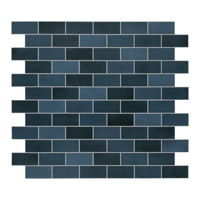 Subway Blue Mixed Peel and Stick Backsplash Tile