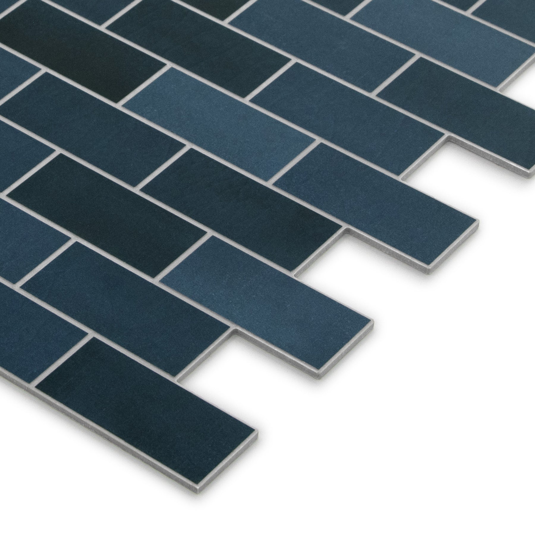 Subway Blue Mixed Peel and Stick Backsplash Tile