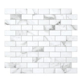 Subway Carrara White Peel and Stick Backsplash Tile