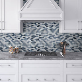 Subway Blue Cement Peel and Stick Backsplash Tile