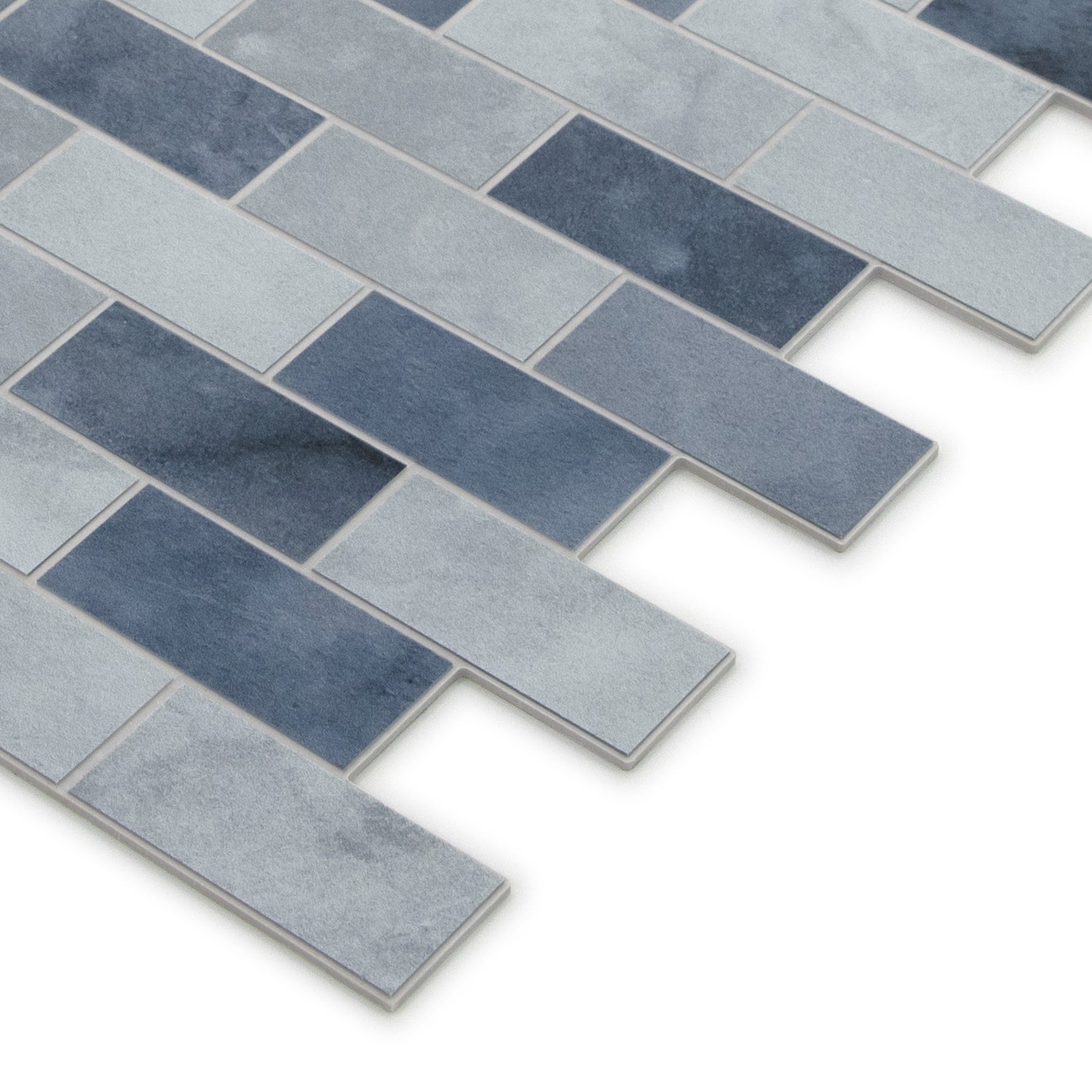 Subway Blue Cement Peel and Stick Backsplash Tile