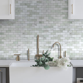 Subway Emerald Green Peel and Stick Backsplash Tile