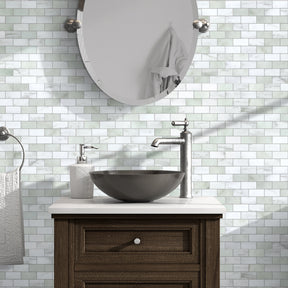 Subway Emerald Green Peel and Stick Backsplash Tile