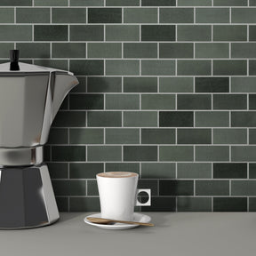Subway Green Mixed Peel and Stick Backsplash Tile