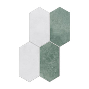 Small Picket Cement Green Peel and Stick Tile