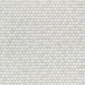 White Iridescent Hexagon Recycled Glass Floor And Wall Mosaic Tile