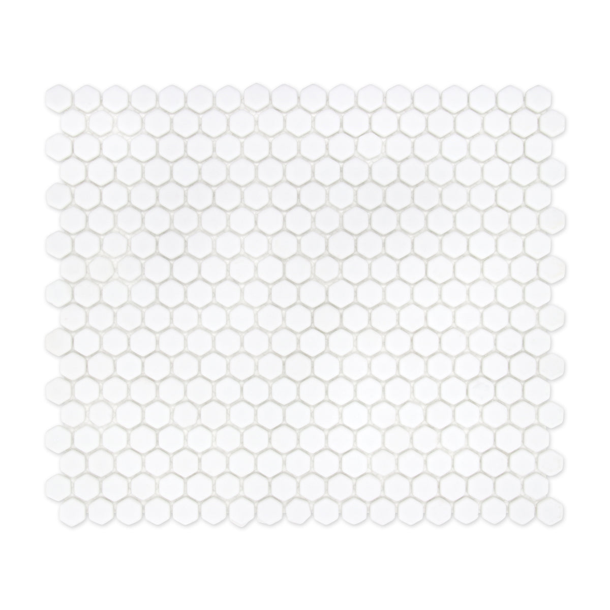 Hexagon White Recycled Glass Floor And Wall Mosaic Tile