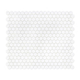 Hexagon White Recycled Glass Floor And Wall Mosaic Tile