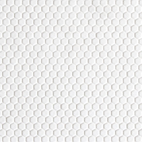 Hexagon White Recycled Glass Floor And Wall Mosaic Tile