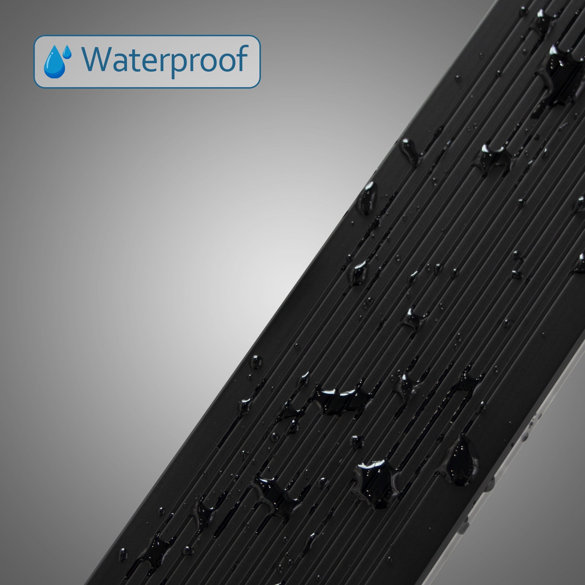 5 Pieces Matte Black Aluminium Peel and Stick Stair Nosing