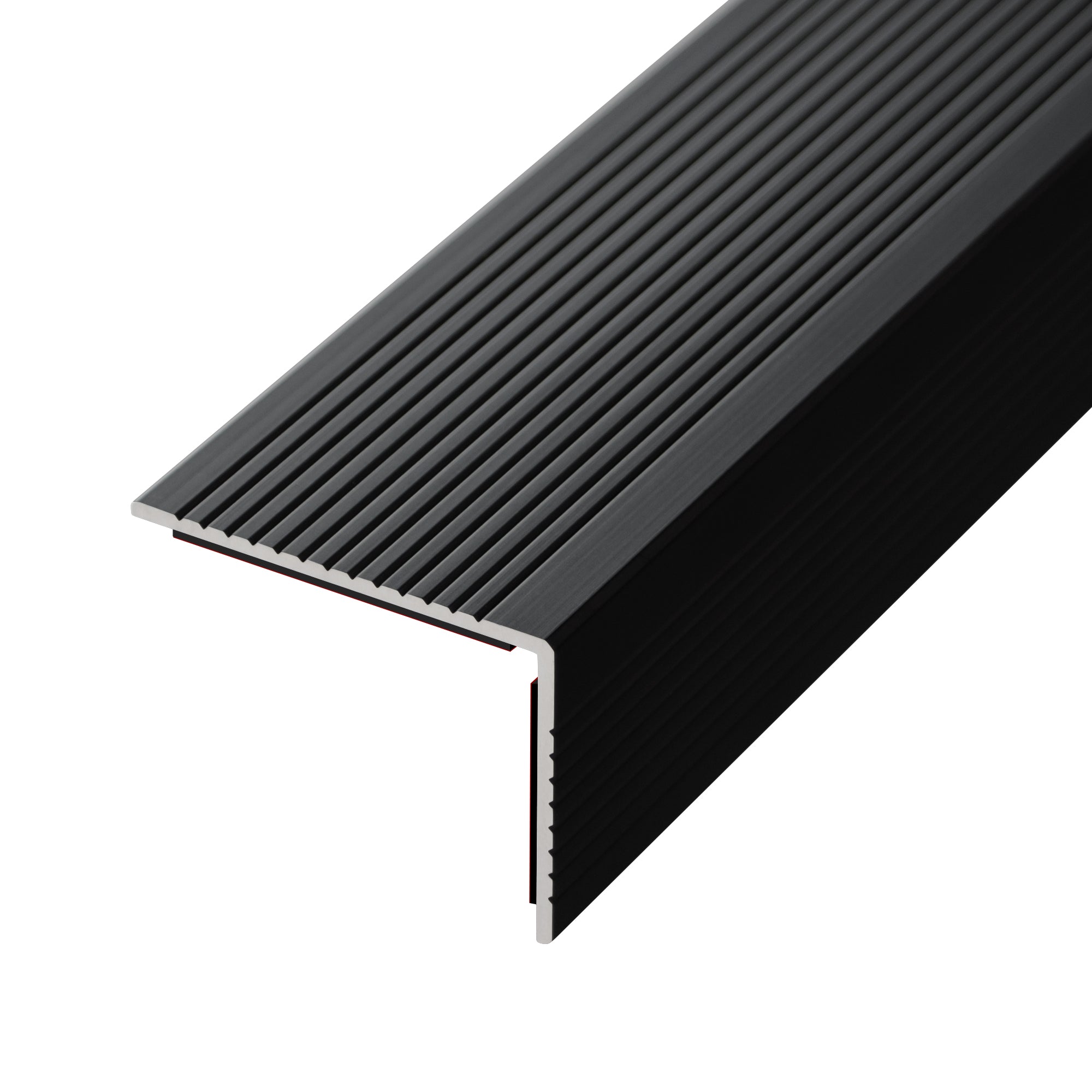 5 Pieces Matte Black Aluminium Peel and Stick Stair Nosing