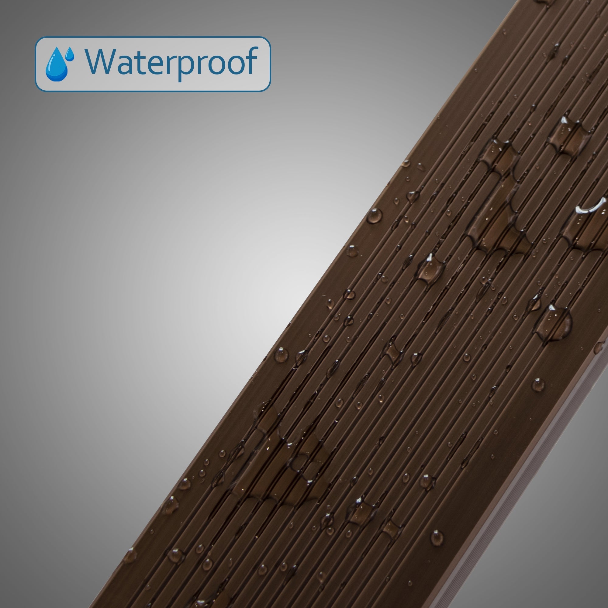 5 Pieces Matte Brown Aluminium Peel and Stick Stair Nosing