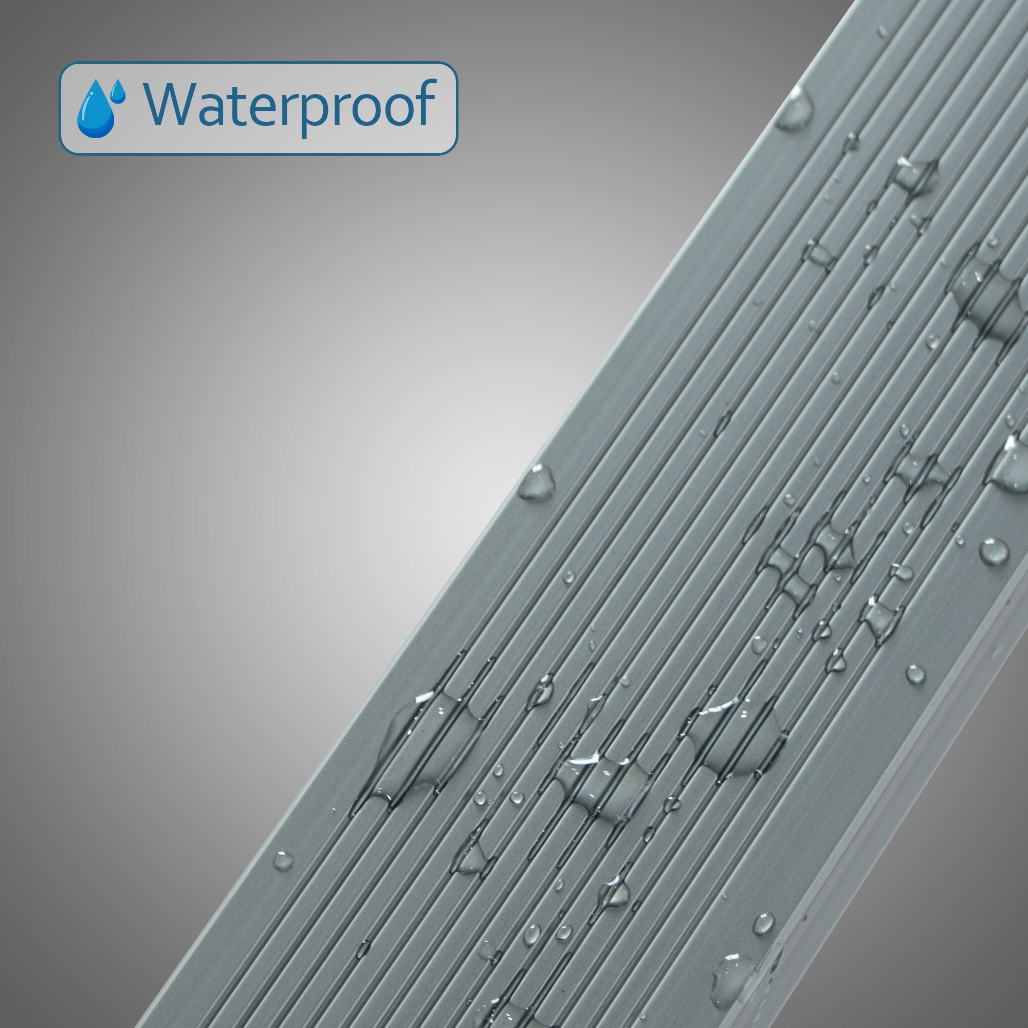 5 Pieces Matte Gray Aluminium Peel and Stick Stair Nosing