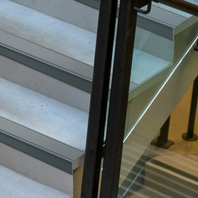 5 Pieces Matte Gray Aluminium Peel and Stick Stair Nosing