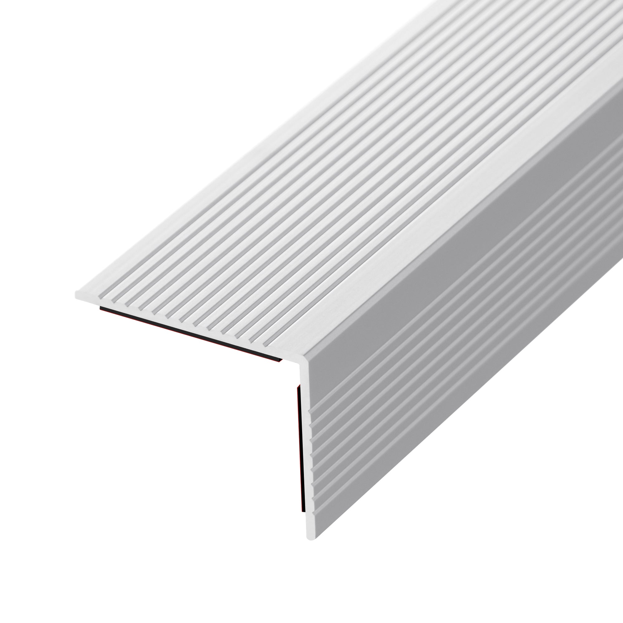 5 Pieces Matte Silver Aluminium Peel and Stick Stair Nosing