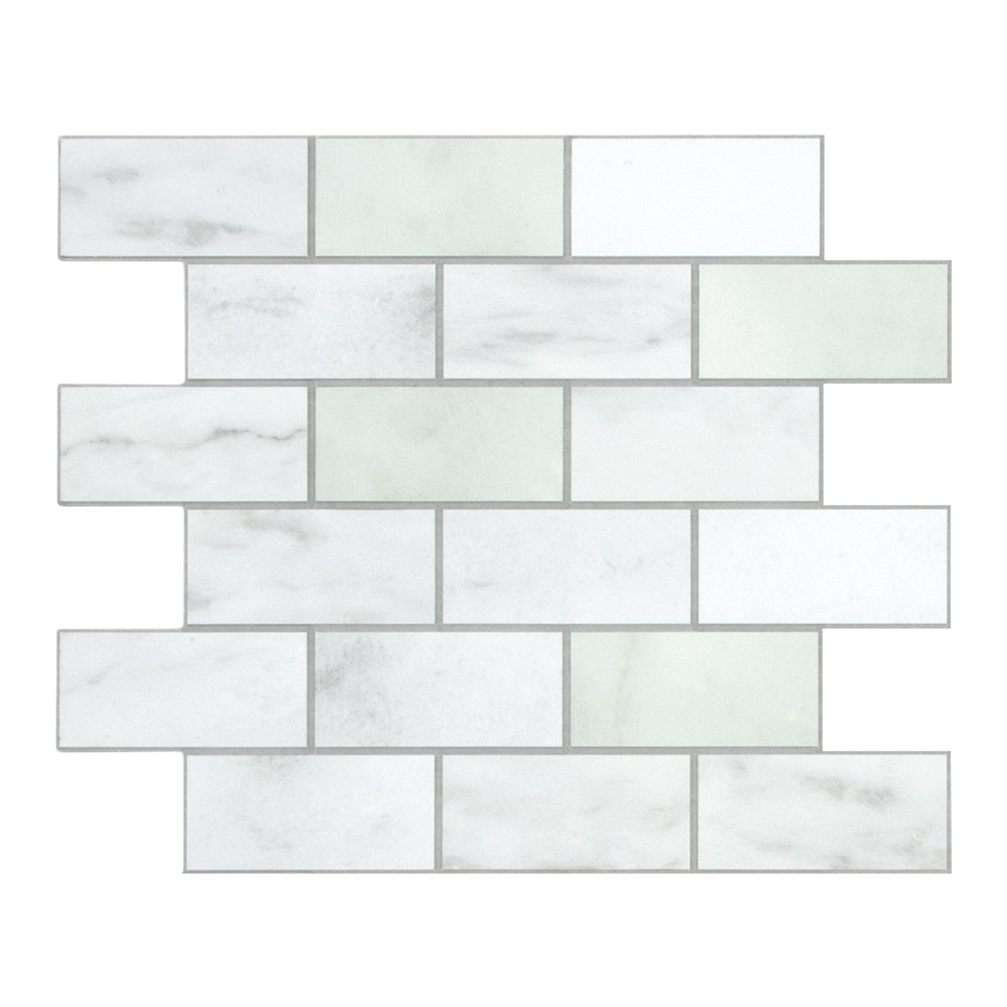 Brick Emerald Green Peel and Stick Backsplash Tile