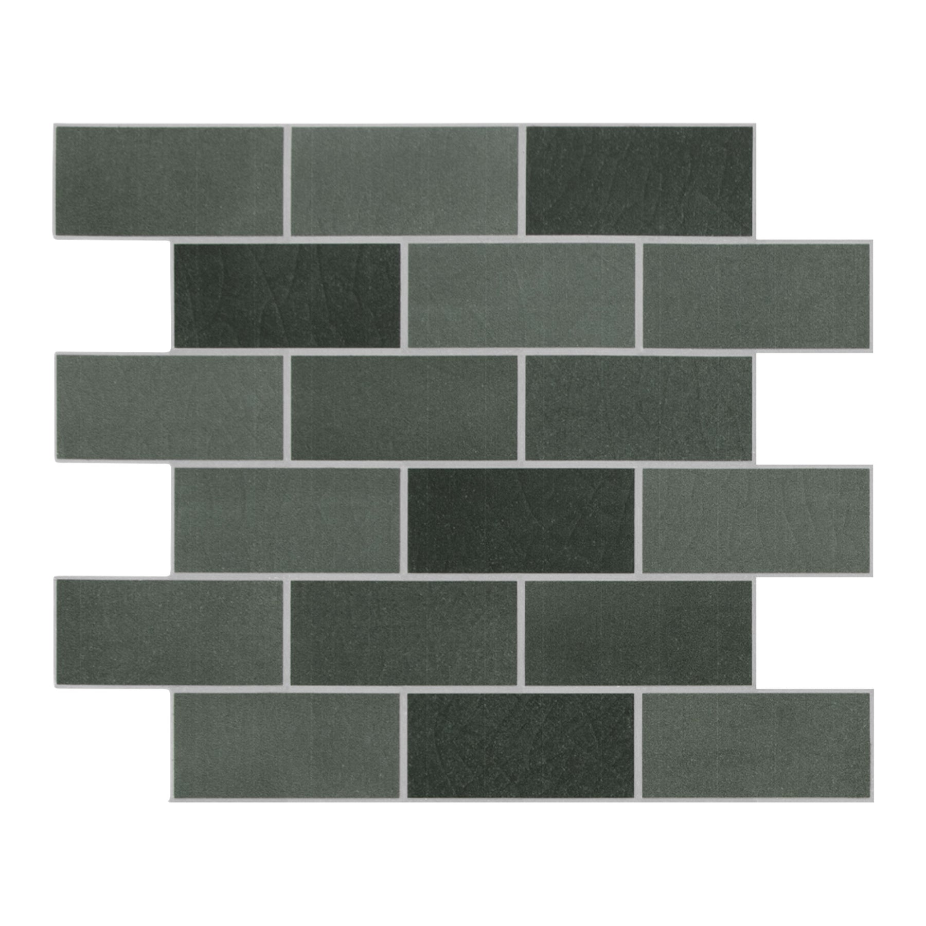 Subway Green Mixed Peel and Stick Backsplash Tile
