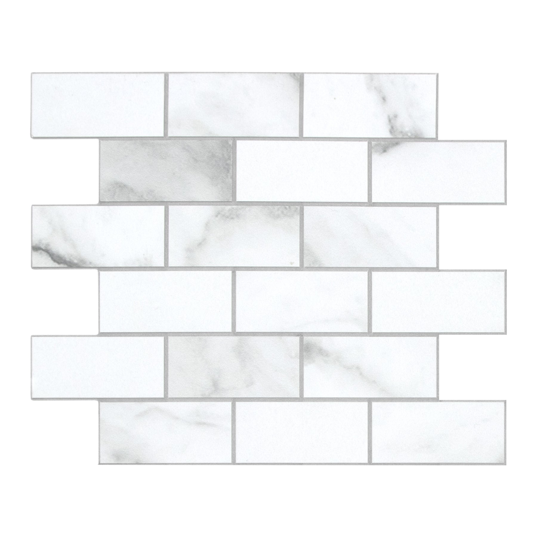 Subway Carrara White Peel and Stick Backsplash Tile