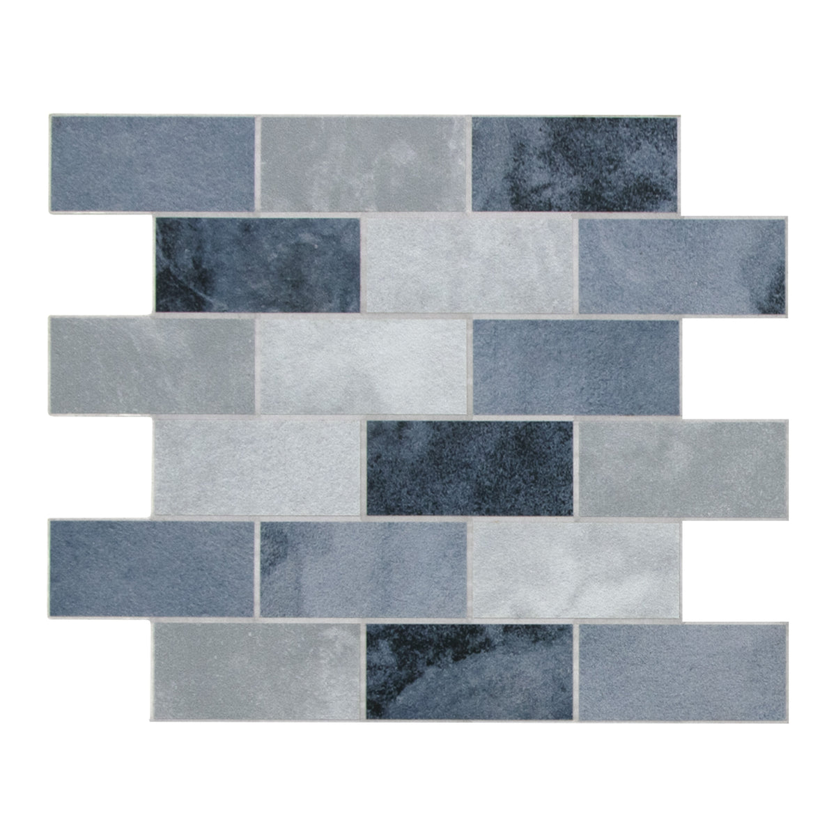 Subway Blue Cement Peel and Stick Backsplash Tile