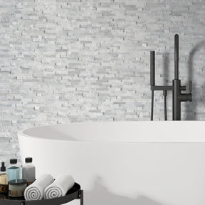 3D Carrara White Natural Marble Peel and Stick Tile