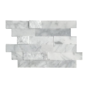 3D Carrara White Natural Marble Peel and Stick Tile