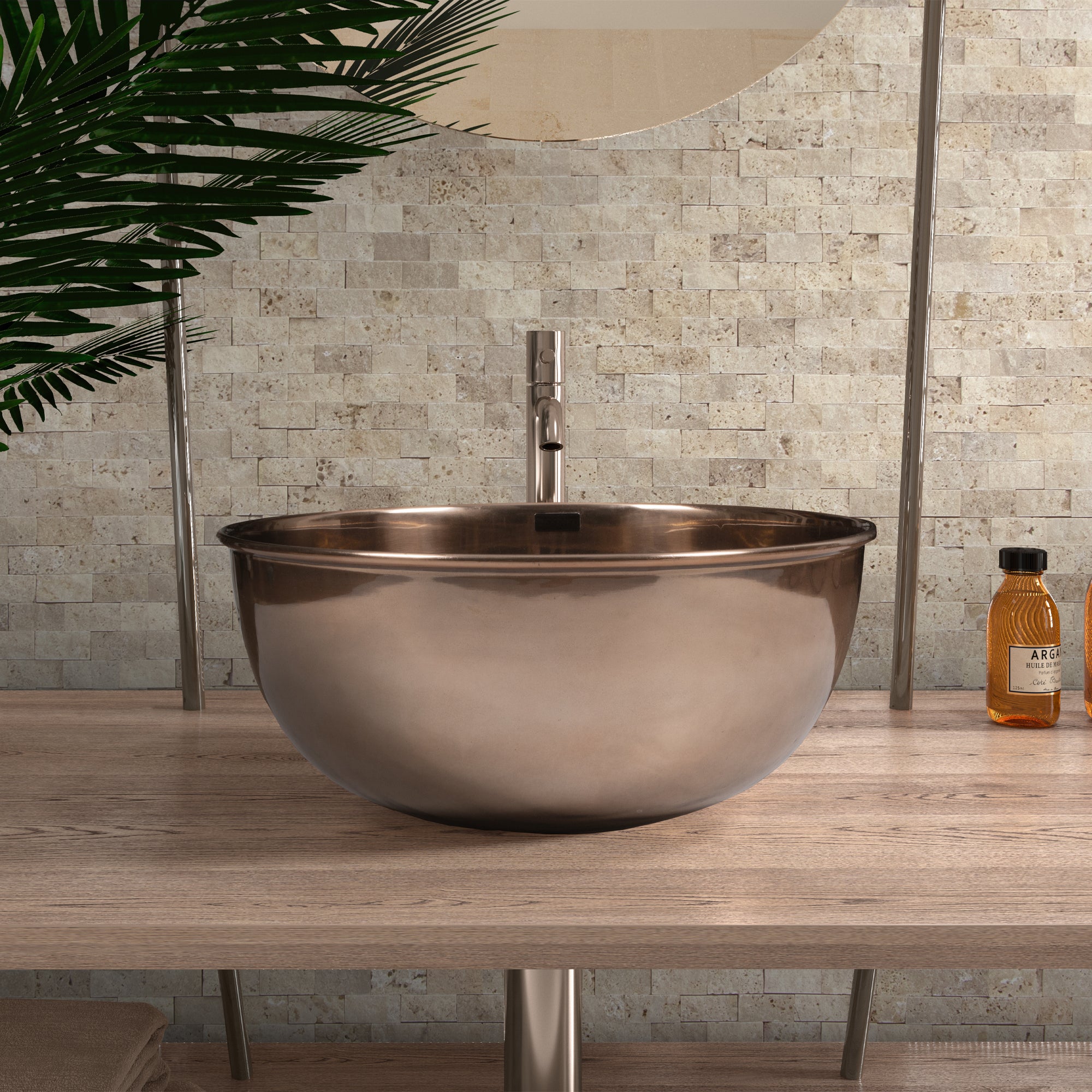 3D Beige Natural Marble Peel and Stick Backsplash Tile