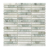 Stacked Green Natural Marble Floor And Wall Mosaic Tile