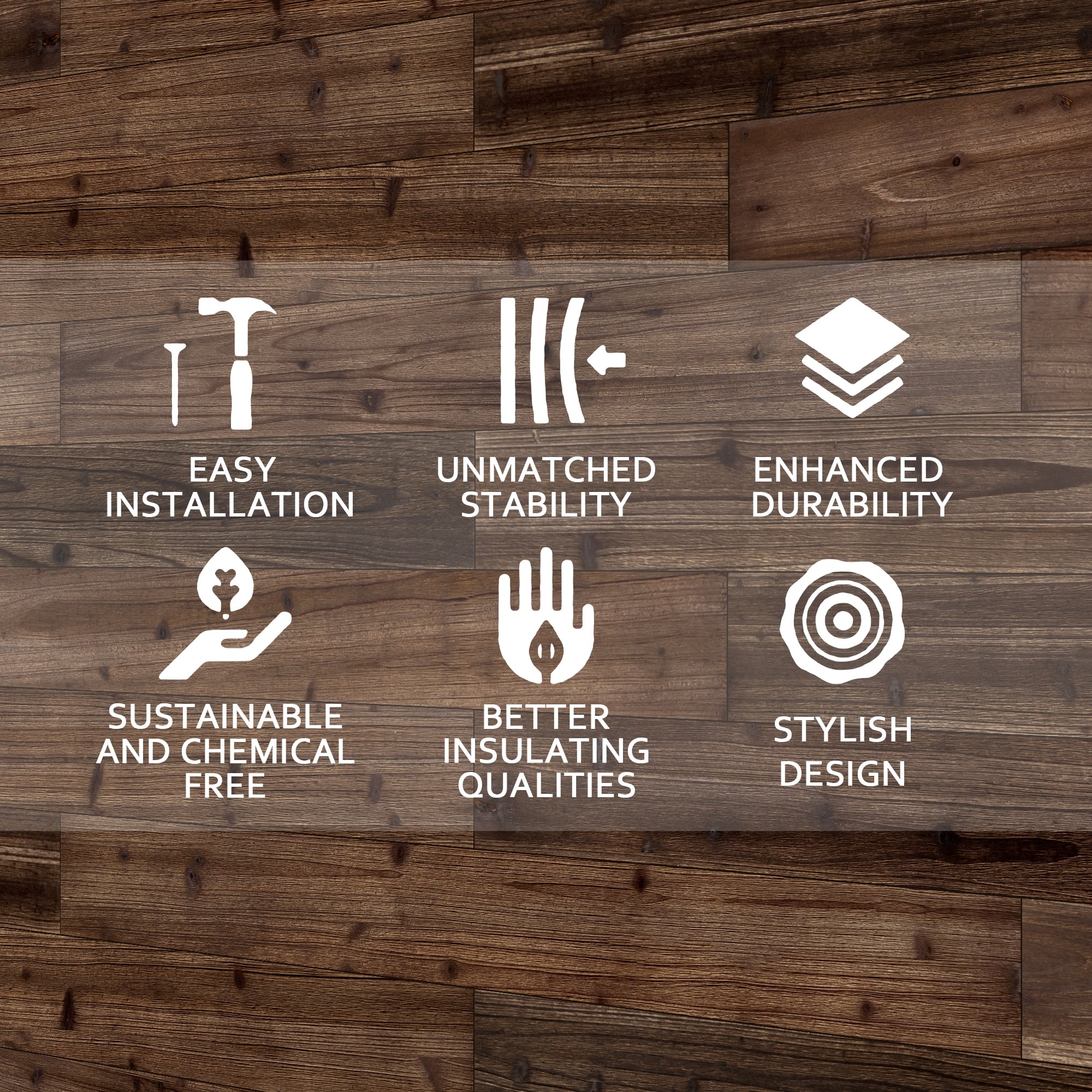 Brown Solid Barn Wood Wall Plank