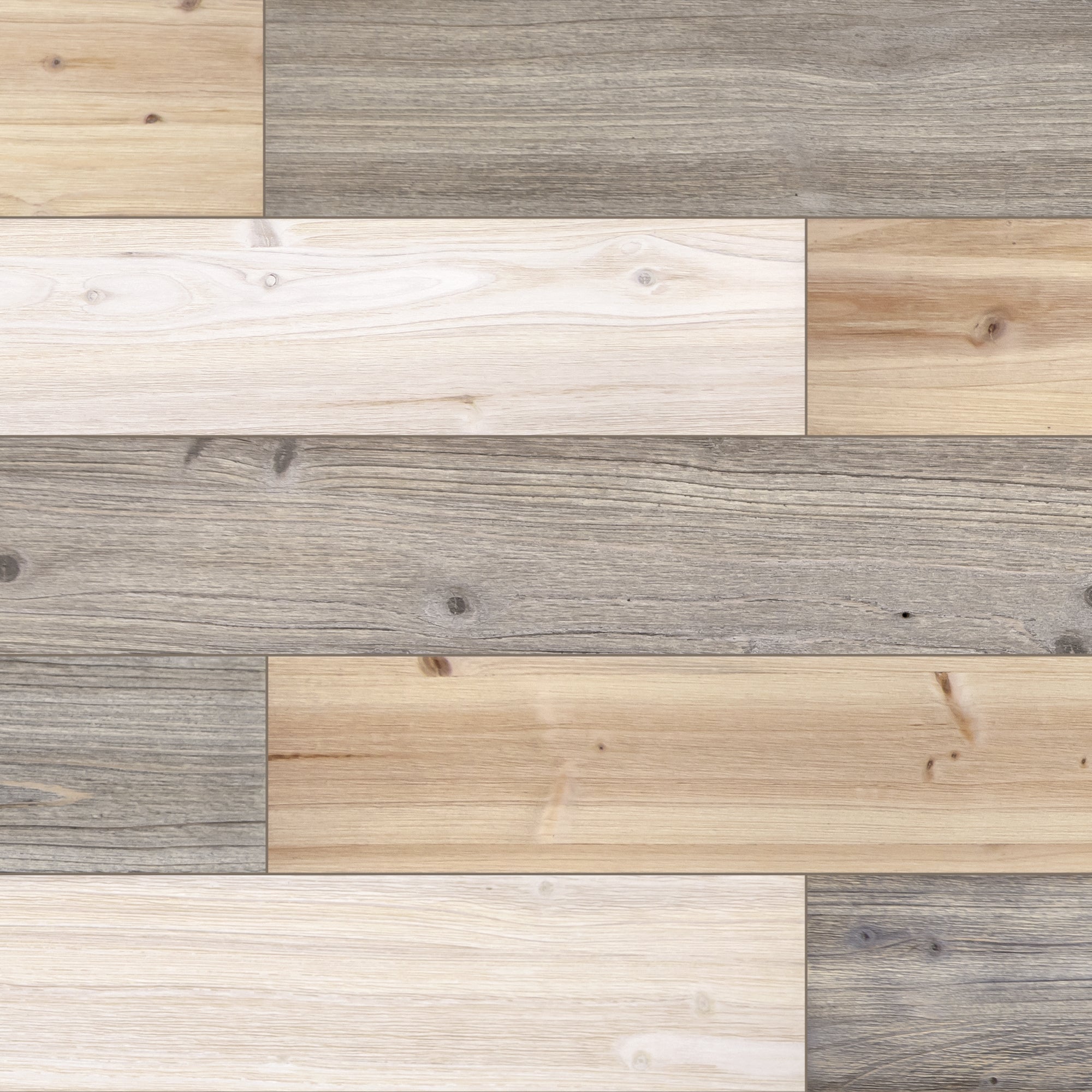 Mixed Light Solid Barn Wood Wall Plank