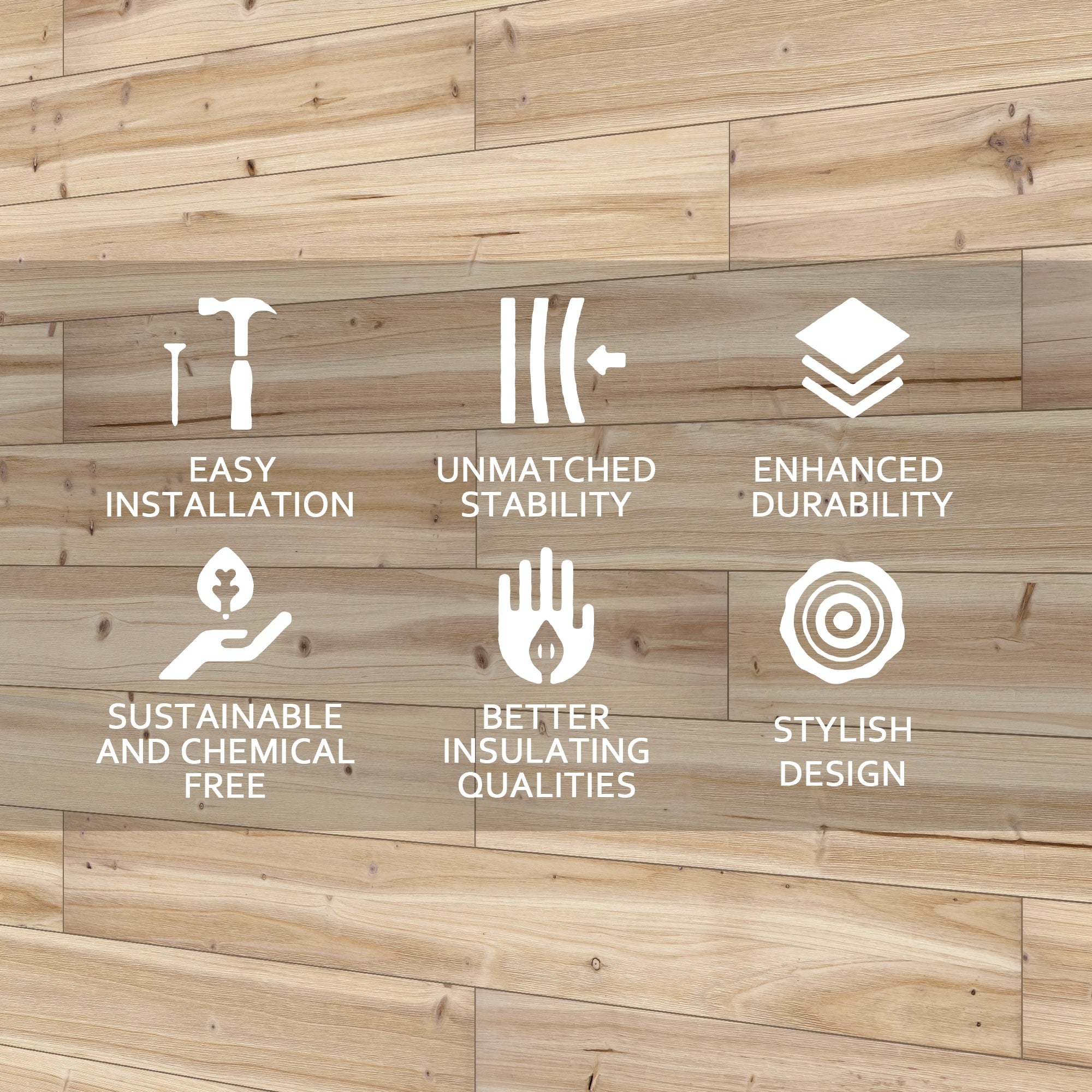 Natural Oak Solid Barn Wood Wall Plank