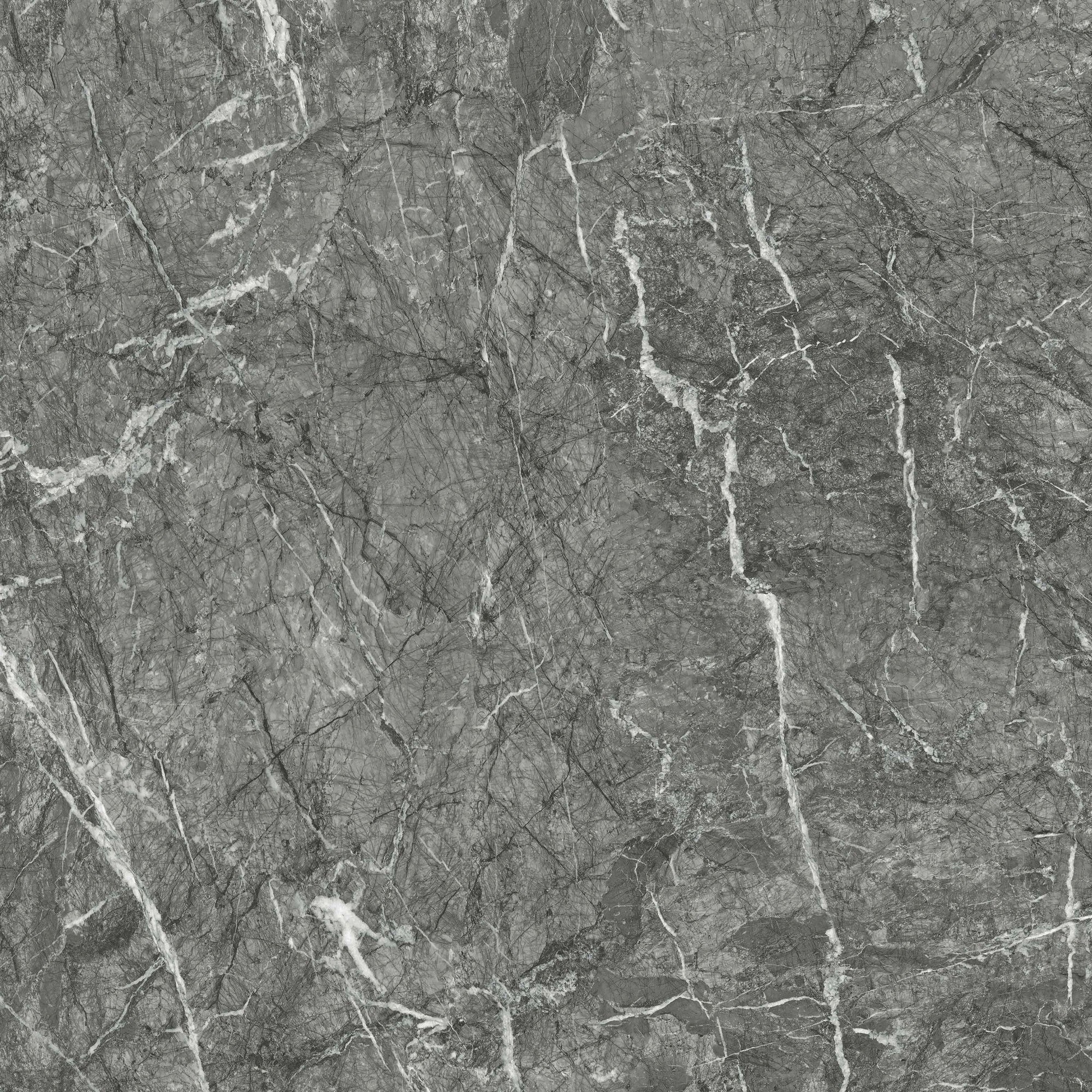 Glossy Bardiglio Grey Peel and Stick Wall Paneling Roll